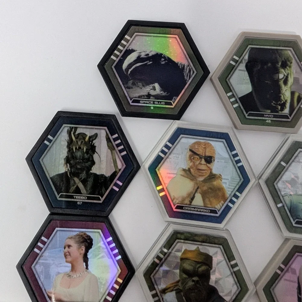 Topps Star Wars Galactic‎ Connexions Tiles Lot of 15 - Princess Leia R2-D2 Holo - Picture 9 of 16